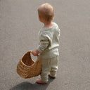 Organic Ribbed Baby Pants - Sage