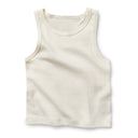 Organic Ribbed Baby Singlet - Natural White